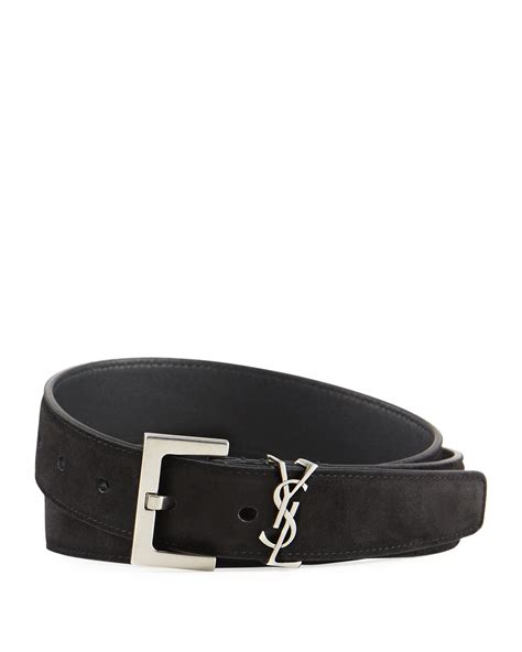 cheap ysl mens belts|saint laurent monogram suede belt.